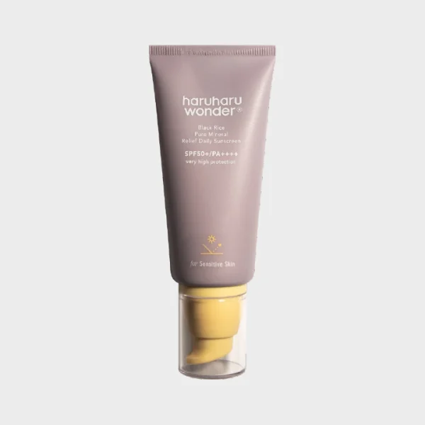 Haruharu Wonder – Black Rice Pure Mineral Relief Daily Sunscreen SPF 50+ PA++++ for Sensitive Skin