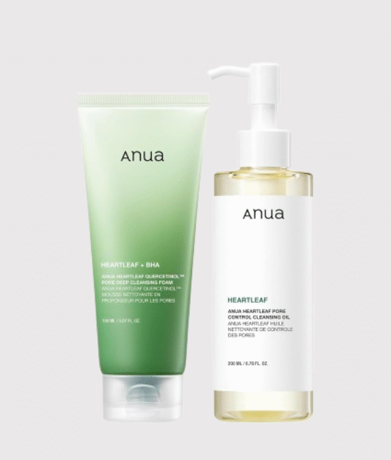 Double cleansing Anua.
