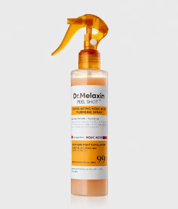 Dr. Melaxin – Kojic Acid & Turmeric Exfoliating Spray for Body & Feet – 200 ml.